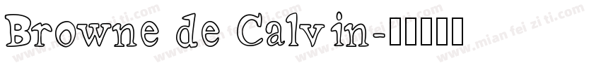 Browne de Calvin字体转换